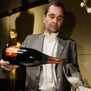 Champagne Thienot is the official sparkling wine of the post-Oscars celebration. Here, the Champagne house's president, François Peltereau-Villeneuve, pours a glass.