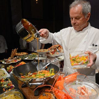 Guests will have the option of enjoying fresh-cooked, already-peeled lobster, stir-fried with snow peas, peppers, and other vegetables in a black bean sauce.