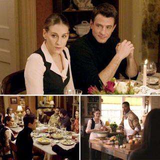 Despite the beautifully prepared meal, everyone has lost their appetite due to Meredith's awkward confrontations about race, deafness, and sexual orientation. In this breath-holding scene, there isn't possibly enough wine to smooth over the repeated slams.