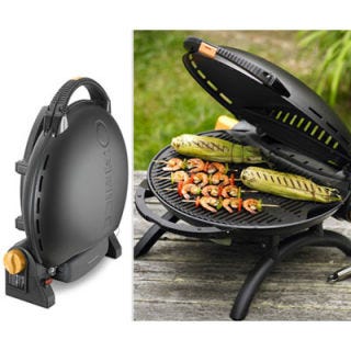 The most portable of the bunch (it even comes with a sturdy carrying case), this high-tech <a href="http://www.williams-sonoma.com/products/o-portable-gas-grill" target="_blank">space-saver</a> ($200) is a natural choice for impromptu cookouts. 

