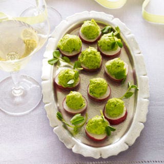 Radishes with Pea Puree Radishes with Pea Puree