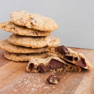<p>The Funky Chunky Dark Chocolate cookies at this iconic Ann Arbor, Michigan, delicatessen (which also operates Zingerman's Bakehouse) have a rich, rounded flavor thanks to organic unrefined muscovado sugar from Mauritius. There's nothing truly funky about these cookies, but the chunky comes from hunks of Callebaut semisweet chocolate and walnuts pieces, both of which contribute to a firm, dense cookie.</p><p><a href="http://www.zingermans.com" target="_blank"><i>zingermans.com</i></a></p>