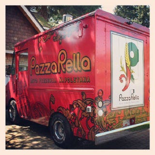 It's not delivery — it's a food truck! We love how Vancouver's Pazzarella merges wood-fired pizzas and delivery with its mobile goodness.