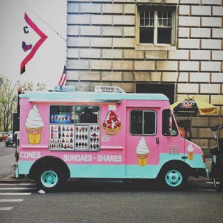 It could be argued that ice cream trucks (like this one pictured in Manhattan's Central Park) were the founders of the "food truck movement." Although they've been around for years, nothing brings out a smile faster, now and then, than a cold cone and those classic tunes.