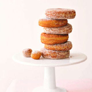 Apple-Cider Doughnuts <p>Watch how quickly doughnuts disappear, particularly when they're dusted with a variety of delectable sugar coatings: maple, confectioners', or cinnamon spice.</p>
<p><b>Recipe: <a href="/recipefinder/apple-cider-doughnuts" target="_blank">Apple-Cider Doughnuts</a></b></p>