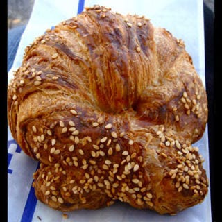More than 15 years before Dominque Ansel blew customers’ minds by blurring the lines between a croissant and a doughnut, City Bakery started selling a croissant crossed with a pretzel. According to the <a href="http://www.nytimes.com/1999/05/26/dining/temptation-a-rathskeller-cafe-hybrid.html" target="_blank"><i>New York Times</i></a>, the salty, buttery pastry was birthed when Sandra Nieve, a pretzel baker renting space in City Bakery, dipped a croissant into the lye solution she used to give her pretzels their sheen. She baked it, dusted it with salt and sesame seeds, and a pastry star was born. Today, the pretzel-croissant even has <a href="http://www.pretzelcroissant.com/" target="_blank">its own website</a> and devoted followers include Parker Posey, who is still waiting for them to do a <a href="http://www.foodandwine.com/blogs/2013/6/11/parker-posey-dreams-of-being-a-mushroom-farmer-thinks-she-can-beat-the-cronut" target="_blank">version filled with chocolate</a>.