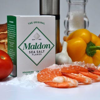 Sea Salt <p>Sea salt comes in many colors, grains, and forms, but when many people think of sea salt, they think of a classic, white, flaky sea salt like Maldon. Still a family-run enterprise, Maldon is a British company that has been making sea salt since the 1880s. Evaporated from natural seawater off the Essex county coast in England, this sea salt's clean flavor and soft texture is ideal for use in a variety of foods. Many coarser sea salts like Maldon work well as finishing salts, because of their distinctive textures, which can add a delightfully unexpected crunch to everything from salads to desserts.</p>
<p><a href="http://www.maldonsalt.co.uk/" target="_blank">maldonsalt.co.uk</a></p>
