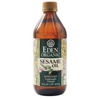 Smoke Point: 350 degrees (medium heat)
<br /> 
Suggested Use: Great for medium-heat sauteing, for baking, and in marinades.
<br /> 
Flavor: Sweet, nutty taste -- more understated than the toasted variety. Delicious in a soy vinaigrette.
<br /> 
$9,
<a href="http://www.edenfoods.com/store/product_info.php?products_id=104640" target=_blank">edenfoods.com</a>