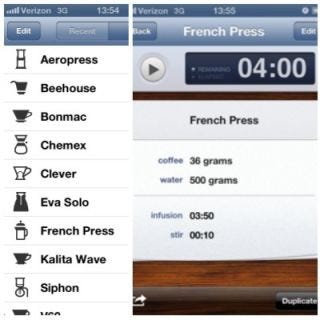 <p>For those of you seriously into home brew (professionals and passionate home-brewers alike), there's a new way to track your ideal cup of coffee. They have preset timers for every brewing method that you can edit and save when you find the right combination to please your palette. You can share your parameters with friends if you know someone with similar java tastes. The simple design makes it ideal for those groggy mornings. <a href="http://bloomapp.com/" target="_blank"><i>bloomapp.com</i></a></p>
<p><strong>For:</strong> iPhone</p>
<p><strong>Price:</strong> $2.99</p>