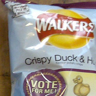 <p>Another entrant in a Walkers contest, this one paired sweet hoisin sauce with something that probably didn't taste much like duck. Weird.  </p>