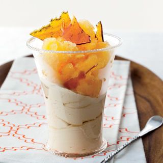 <p>Boston's <a href="http://www.oleanarestaurant.com/index.asp" target="_blank">Oleana</a> pastry chef Maura Kilpatrick's killer parfaits are the perfect contrast of cold, crunchy, and creamy. They're fabulous for entertaining, because you can make the caramel cream, granita, and caramel ahead of time and assemble them just before serving. The crunch can also be served over vanilla ice cream.</p>
<p><b>Recipe: <a href="http://www.delish.com/recipefinder/caramel-tangerine-parfaits-recipe" target="_blank">Caramel-Tangerine Parfaits</a></b></p>