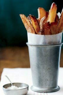 Oven Frites <p>Fried or baked, we've paired this side with entrees of every shape and size. Still, nothing does it justice quite like being nestled, perfectly salted, next to a juicy burger. This version of crispy oven-baked fries are made with only one tablespoon of heart-healthy olive oil, making them low-fat, as well as delicious.</p>
<p><strong>Recipe: <a href="http://gogonow.org/recipefinder/oven-frites-ghk0108%22 target="_blank">Oven Frites</a></strong></p>