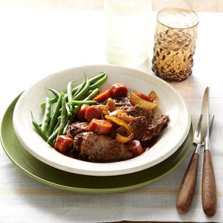 <p>This hearty, slow-cooker fave combines the nutty flavor of beer with the sweetness of golden raisins and the savoriness of beef. A hit of tangy vinegar takes this dish to the next level. Try over curly egg noodles or with crusty bread for mopping the bowl.</p>
<p><b>Recipe: <a
href="http://gogonow.org/recipefinder/beer-braised-beef-stew-recipe-ghk0313?click=recipe_sr"> Beer-Braised Beef Stew</a></b></p>