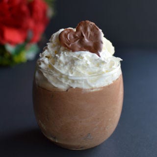 <p>Skip cracking eggs and turning on the oven. With this melted microwavable treat, you only need three ingredients to impress: heavy cream, powdered sugar, and milk chocolate chips.</p>
<p>Get the recipe at <a href="http://wonkywonderful.com/1/post/2014/01/chocolate-mousse-recipe-egg-free.html" target="_blank">Wonky Wonderful</a>.</p>