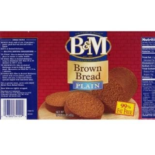 <p>This old New England staple might seem odd to those unfamiliar with it, but in the Northeast United States, canned brown bread is as ubiquitous as the usual bagged variety. B&M has been making canned bread in the region since the mid-1800s. Cooked by steaming, canned bread will naturally keep longer than fresh, and has a moist, dense texture, and it's also sold with raisins for extra sweetness and chewiness. It can be sliced and eaten straight from the can, or toasted and finished with butter, jams, cheeses, or other toppings.</p>