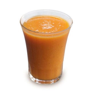 <p>This bright orange smoothie gets its color from frozen peaches plus carrot and orange juice. Fresh ginger packs a flavorful punch. </p><p><b>Recipe:</b> <a href="/recipefinder/get-your-orange-flax-smoothie-recipe-ew0212" target="_blank"><b>"Get Your Orange" Flax Smoothie</b></a></p>
