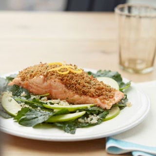 <p>Savory, crispy salmon pairs perfectly with a sweet and tart apple and baby kale salad.</p>
<p><b>Recipe: <a href="http://gogonow.org/recipefinder/crunchy-salmon-apple-baby-kale-salad-recipe-ghk0413%22%3ECrunchy Salmon with Apple and Baby Kale Salad</a></b></p>