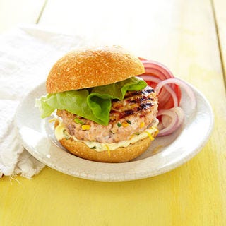 <p>This fresh take on a burger subs salmon for the traditional beef, making it a lighter alternative.</p>
<p><strong>Recipe:</strong> <a href="http://gogonow.org/recipefinder/salmon-burgers-lemon-basil-mayo-recipe-ghk0713%22%3E%3Cstrong%3ESalmon Burgers with Lemon-Basil Mayo</strong></a></p>