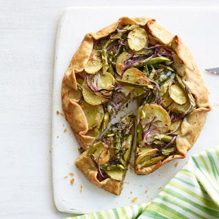 <p>This quick and simple galette looks elegant, but is filled with hearty and filling ingredients, like potatoes, as well as fresh green spring produce, like asparagus and spinach, to create a perfectly balanced dish.</p>
<p><strong>Recipe: <a href="http://gogonow.org/recipefinder/asparagus-potato-spinach-galette-recipe-wdy0514%22 target="_blank">Asparagus, Potato, and Spinach Galette</a></strong></p>