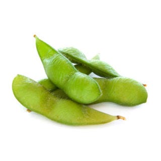 <p>A half cup of cooked soybeans contains 4.4 mg of iron and 149 calories. Add them to a salad, toss them in a pasta, or eat them out of hand. Parents monitoring their children's health, as well as anyone concerned about intake of estrogen, should be aware that soy contains plant estrogens that may cause health problems in high doses.</p><br />
<p><b>Recipes: </b><br />
<a href="/recipefinder/edamame-ginger-dip-recipe" target="_blank"><b>Edamame-Ginger Dip</b></a><br />
<a href="/recipefinder/edamame-lo-mein-recipe-5478" target="_blank"><b>Edamame Lo Mein</b></a></p>