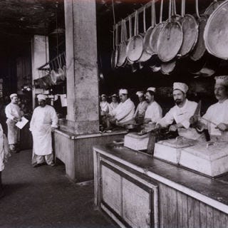 Delmonico's <p><b>Date Opened:</b> 1837</p>
<p><b>Location:</b> New York, NY</p>
<p>Deep in the heart of Wall Street sits this New York legend, the purported birthplace of <a href="/recipefinder/scalloped-oysters" target="_blank">Oysters Rockefeller</a>, <a href="/recipefinder/cherry-brownie-baked-alaska-3987" target="_blank">Baked Alaska</a>, <a href="/recipefinder/light-eggs-benedict-recipes" target="_blank">Eggs Benedict</a>, and the shorthand term "86," which denotes a dish that has sold out. (The Delmonico Steak was menu item 86.) Flanked by marble pillars, the original restaurant at William and Beaver streets was a bastion of luxe dining, and though it closed for six years in both the 1920s and 1990s, the doors have stayed open since 1998.</p>