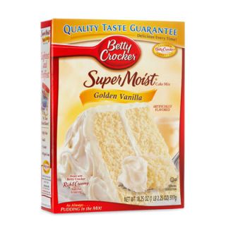<p><b>Honorable Mention #1: Betty Crocker SuperMoist Golden Vanilla Cake Mix</b> ($1.99 for two 9-inch rounds)</p>
<p>The best of the three Mrs. Crocker's mixes we tested, the Golden Vanilla mix made a cake with a delightful "light and fluffy" texture and buttery, well-balanced flavor (though a few testers noted a slight artificial taste to the vanilla). </p>
<p>230 calories and 9 grams of fat (2 grams of saturated fat) per 1/12th of a baked cake</p>
