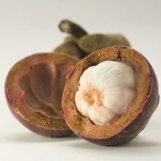 <p><b>Controlled:</b> Once banned in the U.S.; today imports must be irradiated.</p><br />

<p><b>Reason:</b> The purple mangosteen, a coveted fruit in Thailand, was once banned in the U.S. because officials feared importing the fruit would introduce the Asian fruit fly into the U.S. The ban was lifted in 2007, but imported mangosteen must first be irradiated to rid it of the fruit flies.</p>