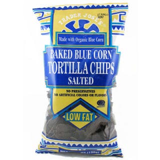 Trader Joe's Baked Blue Corn Tortilla Chips, Salted