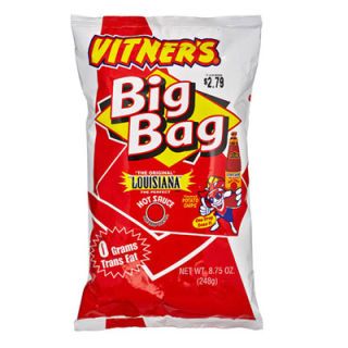 If buffalo wings came in a bag, they'd taste like these Vitner's snacks. <br /><br /><b>Vitner's Louisiana Hot Sauce Potato Chips</b> (<a href="http://www.vitners.com/" target="_blank">vitners.com</a>)