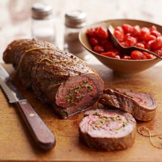 <p><b>Roasting Tip:</b> Once cooking is complete, allow roasted meats and poultry to rest for at least 10 minutes. This gives the juices inside time to redisperse evenly throughout the meat, making it moist and easier to carve.</p>
<br /><p><b>Recipe:</b> <a href="/recipefinder/braciole-grape-tomatoes-recipe" target="_blank"><b>Braciole with Grape Tomatoes</b></a></p>
