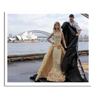 <b>Bakery:</b> <a href="http://www.bing.com/search?q=Sweet+Art%2C+Australia&qs=n&sk=&form=delish" target="_blank">Sweet Art</a>, Australia<br /><b>Cake Challenge:</b> Barbie's 50th birthday celebration. Stats? This phenomenal replica stands nearly seven feet tall, weighs 2,645 pounds, and is bejeweled with 2,000 <a href="http://www.bing.com/search?q=Swarovski&qs=n&sk=&sc=8-10&form=delish" target="_blank">Swarovski</a> crystals valued at $50,000. A perfect tenant for <a href="http://www.bing.com/search?q=Barbie+Dream+House&qs=n&sk=&sc=8-18&form=delish" target="_blank">Barbie's Dream House</a>.
<br /><br /><b>Bing:</b> <a href="http://www.bing.com/images/search?q=life+sized+cakes&qs=n&sk=&sc=5-14&form=delish" target="_blank">See other life-sized cakes</a> <br /><b>Shop:</b> <a href="http://www.bing.com/shopping/search?q=cake+decorating+supplies&p1=[CommerceService+scenario%3D%22f%22+r%3D%22%22]&form=delish&aq=cake+decorating+supplies&aid=&ct=&qs=n&pq=cake+decorating+supplies&sp=&rt=Completions&tk=&spv=&sl=E&sc=&st=&ast=AAAAAAA" target="_blank">Cake decorating supplies</a>
