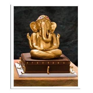 Hindu Elephant God <b>Bakery:</b> <a href="http://www.bing.com/search?q=I+Dream+of+Cake%2C+San+Francisco&qs=n&sk=&sc=1-30&form=delish" target="_blank">Fleur de Lisa Cakes</a>, Santa Rosa, CA<br /><b>Cake Challenge:</b> 50th birthday. Why not celebrate the golden anniversary of your birth with a golden cake? This sweet rendition of the <a href="http://www.bing.com/search?q=Hindu+elephant+god+Ganesh&qs=n&sk=&sc=1-25&form=delish" target="_blank">Hindu elephant god, Ganesh</a> (<a href="http://www.bing.com/images/search?q=Hindu+elephant+god+Ganesh&qpvt=Hindu+elephant+god+Ganesh&FORM=delish" target="_blank"see photos</a>), is actually a stacked, hand-carved sheet cake, coated in fondant and covered in edible gold paint. <br /><br /><b>Bing:</b> <a href="http://www.bing.com/search?q=hindu+cake&qs=n&sk=&sc=8-10&form=delish" target=_blank">Other Hindu cake ideas</a> <br /><b>Shop:</b> <a href="http://www.bing.com/shopping/search?q=edible+gold+paint&qpvt=edible+gold+paint&FORM=delish" target="_blank">Edible gold paint</a>