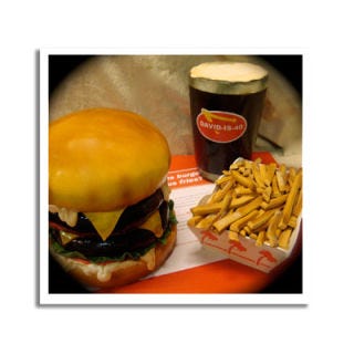 In-N-Out Double Double Burger <b>Bakery:</b> <a href="http://www.bing.com/search?q=Debbie+Does+Cakes+San+Francisco&qs=n&sk=&sc=1-31&form=delish"target="_blank">Debbie Does Cakes</a>, San Francisco, CA<br /><b>Cake Challenge:</b> Dinner as dessert. The birthday boy and fan of the famous West Coast chain, <a href="http://www.bing.com/search?q=In-N-Out&qs=n&sk=&sc=8-8&form=delish" target="_blank">In-N-Out</a> burger was probably fooled by this sugary replica. Once he bit into the moist devil's food cake layered with raspberry pureé we're guessing he wondered, "Where's the beef?" <br /><br /><b>Bing:</b> <a href="http://www.bing.com/images/search?q=hamburger+cake&qpvt=hamburger+cake&FORM=delish" target="_blank">See other hamburger cake photos</a> <br /><b>Find:</b> <a href="http://www.bing.com/search?q=hamburger+cake&FORM=delish" target="_blank">Make your own</a> <br /><b>Search:</b> <a href="http://gogonow.org/search/?q=grill+the+perfect+burger" target="_blank">How to grill the perfect burger</a>