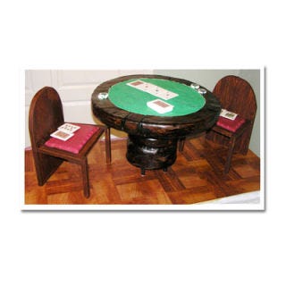 Poker Party Cake <b>Bakery:</b> <a href="http://www.bing.com/search?q=%2bPaul+Joachim+cakes%2c+Orlando&FORM=delish"target="_blank">Paul Joachim</a>, Orlando, FL<br /><b>Cake Challenge:</b> 400 person Las Vegas-themed charity event. The photos definitely do not do this outrageous cake justice. This gambler's treat stretches nearly four feet wide, with the table alone equal to 180 servings of moist chocolate cake with raspberry preserves and chocolate ganache icing. The edible cards and poker chips are constructed from gum paste and sugar paper. <br /><br /><b>Bing:</b> <a href="http://www.bing.com/images/search?q=poker+cake&qpvt=poker+cake&FORM=delish" target="_blank">See more poker-themed cakes</a> <br /><b>Find:</b> <a href="http://www.bing.com/search?q=poker+party+ideas&go=&qs=n&sk=&sc=4-16&form=delish" target="_blank">Poker party ideas</a>