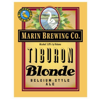 Marin Brewing Co. - Tiburon Blonde <p><b>Marin Brewing Co.</b></p>
<p>Tiburon Blonde</p>
<p>CA</p>
<p>Belgian and French-Style Ale</p>
<br />
<p><b>Flavor Profile:</b> The Tiburon Blonde is a blonde ale, a style characterized by clear, crisp, and dry flavors, with low-to-medium bitterness and aroma from hops, and some sweetness from malt.</p>
<br />
<p><b>Region(s) Sold:</b> Arizona, California, Oregon</p>
<p><b>Approximate Cost:</b> $4.25-4.75/10 oz.</p>