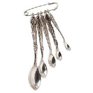 <p>A set of measuring spoons attractive enough to compete with your flatware.</p> <br /><p>Dining Room Measuring Spoons, $24; Anthropologie, <a href="http://www.
anthropologie.com/anthro/index.jsp" target="_blank">anthropologie.com</a>.</p>
