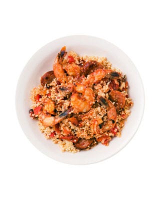 <p>This lightened up jambalaya stays true to the dish's bold flavors, while cutting down on calories.</p>
<p><strong>Recipe: <a href="http://gogonow.org/recipefinder/couscous-jambalaya-recipe-rbk0111%22 target="_blank">Couscous Jambalaya</a></strong></p>