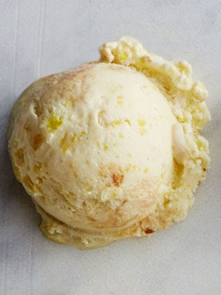 <p>Pulse 2 cups cooked and cooled fresh sweet corn kernels and 1/4 teaspoon salt in a food processor until creamy but still slightly coarse. Stir corn mixture and 3/4 cup whole buttermilk into prepared gelato before chilling in step 2.</p>
