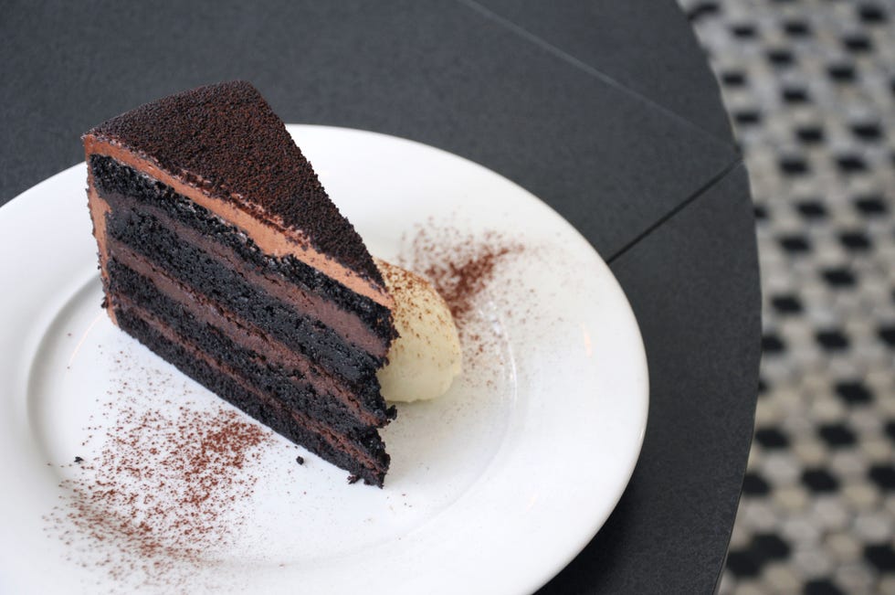 <p><b>Where you'll find it:</b> <a href="http://empire-diner.com/" target="_blank">Empire Diner</a>, New York, NY ($10 per slice)</p>

<p><b>The chocolaty details:</b> Amanda Freitag has critiqued plenty of dishes as a judge on Food Network's <i>Chopped</i>. But at Empire Diner,  where she serves as Executive Chef, its Freitag's food that's up for review, and this stunning dessert doesn't disappoint. Layers of rich devil's food cake are hugged by layers of chocolate pudding. The whole chocolaty creation is covered in chocolate frosting and served with whipped cream. </p>


