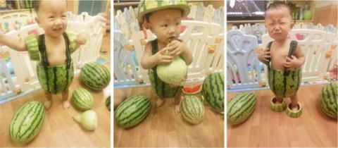 Baby Wearing Watermelon Photos Of Watermelon Outfit Go Viral