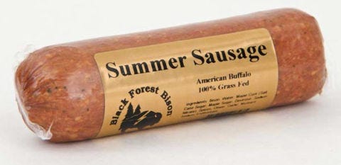 <p>Give the avid carnivore in your life a charcuterie-platter ready <a href="http://blackforestbison.com/shop.php#remote-tab-2" target="_blank">Black Forest Bison Summer Sausage</a> ($12) sourced from a Colorado bison ranch. </p>