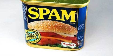 <p>While most people assume SPAM is short for "spiced ham," only a handful of people know its true origin — and they're not telling. The name was actually suggested in naming contest by Ken Daigneau, a Hormel VP's brother, before the product was introduced in 1937. Daigneau won a naming contest and $100. Other theories include "special processed American meat" and "shoulders of pork and ham."
</p>