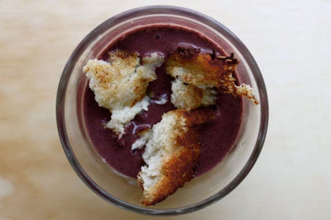 <p>Step one: Make a smoothie — any smoothie you like. Step two: Put leftover French toast on top.</p><p>Genius.</p>

<p><b>Get the recipe from <a href="http://mynameisyeh.com/mynameisyeh/nameisyeh.com/2011/09/french-toast-smoothie.html" target="_blank">my name is yeh</a></b>.</p>