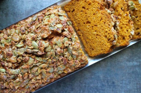 <p>This extra creamy take on lasagna is sure to please the whole family.</p> <p><strong>Get the recipe from <a href="http://pursuitofsweetness.blogspot.com/2013/11/boozy-pumpkin-bread-with-pepita-pecan.html" target="_blank">Pursuit of Sweetness</a>.</strong></p>