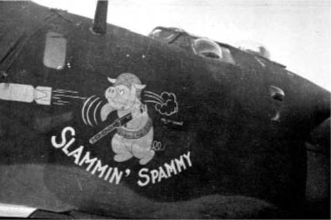 <p>Ever hear of Slammin' Spammy? He was a machine gun-toting, bomb-hurling, angry-faced pig introduced by Hormel to help support the war effort, and showed up on everything from clothing to bombers. </p>