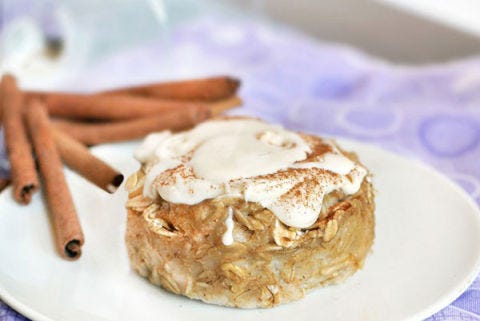 <p> </p> <p><strong>Get the recipe from <a href="http://chocolatecoveredkatie.com/2011/09/09/cinnamon-roll-baked-oatmeal/" target="_blank">Chocolate-Covered Katie</a>.</strong></p>