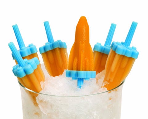 <p>Love rocket pops but hate the artificial coloring and flavors? Make a homemade version in this whimsical mold ($13) instead. We're particularly fond of this watermelon, lemonade, and blueberry iteration. <a href="http://www.amazon.com/gp/product/B000G34F1Q/ref=as_li_ss_tl?ie=UTF8&camp=1789&creative=390957&creativeASIN=B000G34F1Q&linkCode=as2&tag=wwwshopstylec-20&ascsubtag=970028302&tag=wwwshopstylec-20" target="_blank"><i>amazon.com</i></a></p>