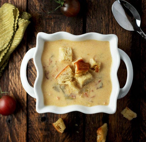 <p> </p> <p><strong>Get the recipe from <a href="http://soupaddict.com/2011/10/blt-soup/" target="_blank">Soup Addict</a>.</strong></p>