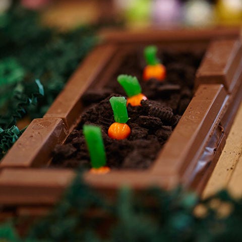 <p>No manor would be complete without its own garden. The bunnies here grow their own Sixlet and Twizzler carrots in Kit Kat planters filled with crumbled Oreo dirt so they don't have to leave the manor on grocery trips that often.</p>