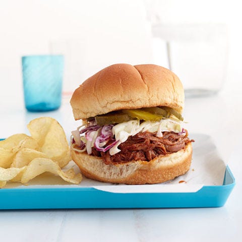 bbq brisket sandwiches with quick slaw